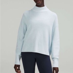 Lululemon Merino-Blend Ribbed Turtleneck Sweater in Powder Blue